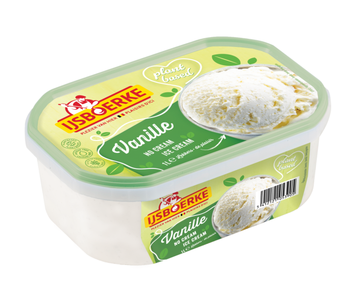 mockup plant based vanille 1L zijaanzicht